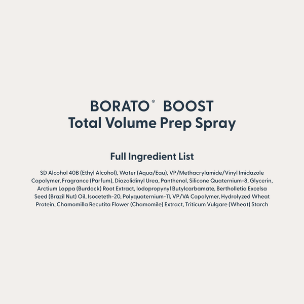 Backbar BORATO BOOST Total Volume Prep Spray