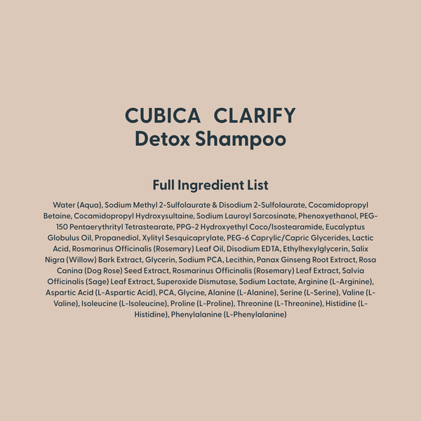 CUBICA CLARIFY Detox Shampoo
