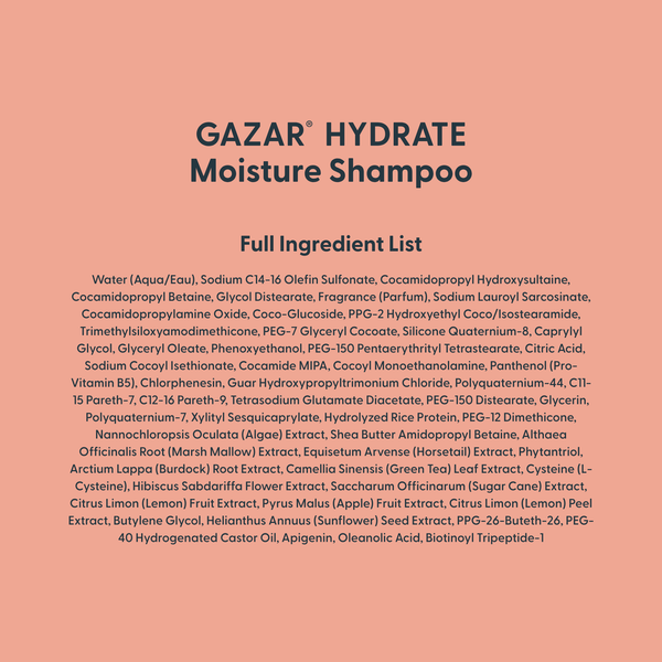 Backbar GAZAR HYDRATE Moisture Shampoo