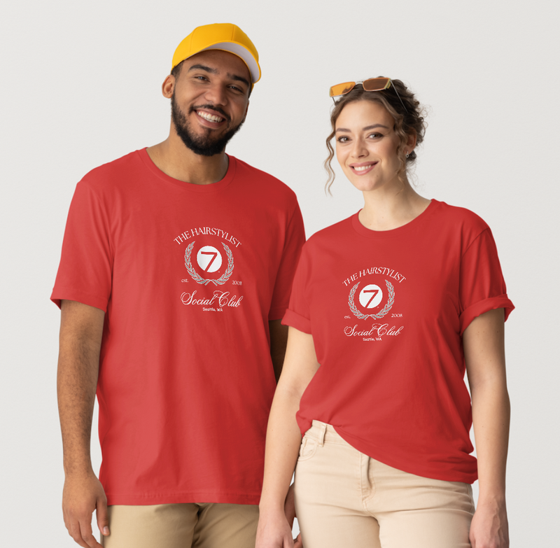 Hairstylist Social Club T-Shirt: Red